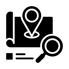 Location Analysis, Search, Research, Scope, Maps And Location icon