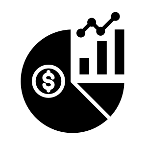Market Share, Money, Data, Pie Chart, Statistics icon