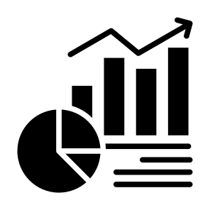 Metrics, Chart, Graph, Statistics, Data icon