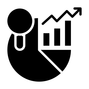 Quantitative, Analysis, Sales, Data, Research icon