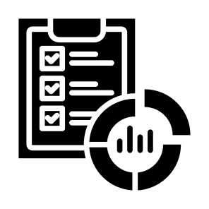 Segmentation, Graph, Report, Survey, Evaluation icon