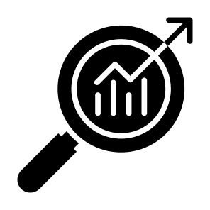Statistic, Search, Analytics, Analysis, Growth icon