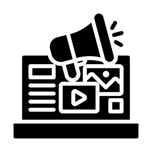 Digital Advertising, Marketing, Campaign, Video, Social Media  icon
