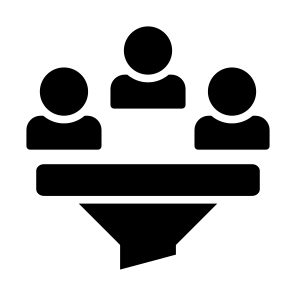 Lead Generation, People, Marketing, Funnel, Filter icon