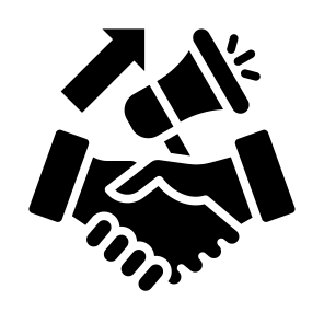 Marketing Strategy, Advertising, Relationship, Handshake, Promotion  icon
