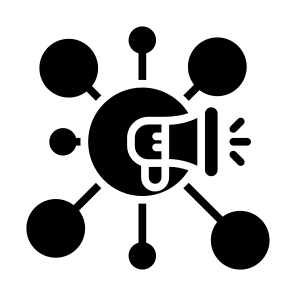 Multi Channel, Digital, Marketing, Megaphone, Advertising  icon