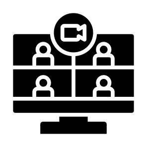 Webinar, Computer, Communications, Online Class, Online Meeting icon