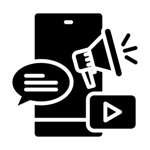 Advertisement, Social Media, Marketing,  Megaphone, Advertising, Promotion icon