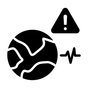 Earthquake, Warning, Attention, Earth, Disaster, Damage,  icon