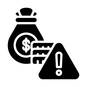 Financial Risk, Warning, Alert, Economy, Finance, Risk icon