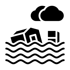 Floods, Home, Disaster, Water, Flooded, Natural Disaster icon