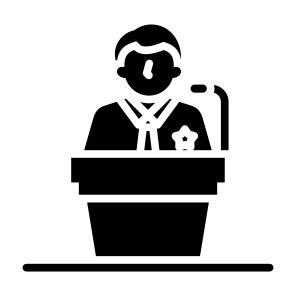 Politician, User, Speech, Conference, Leader,  Campaign  icon
