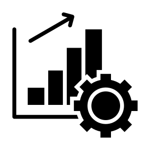 Process Improvement, Process, Configuration, Management, Bar Graph, Increasing icon