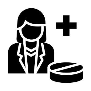 Pharmacist, Woman, Medicine, User, Professions And Jobs icon