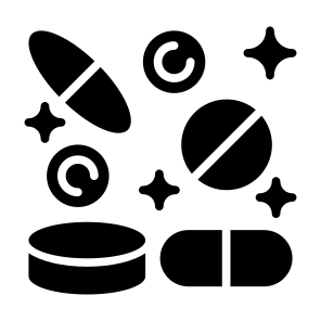 Vitamins, Supplement, Medicine, Pills, Healthcare And Medical icon