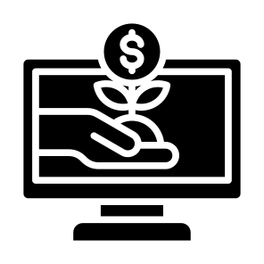 Investment, Computer, Financial, Growing, Online Investment  icon