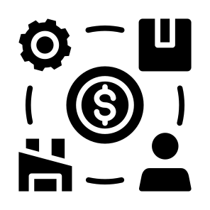 Value Chain, Management, Supply Chain, Consumer, Factory  icon