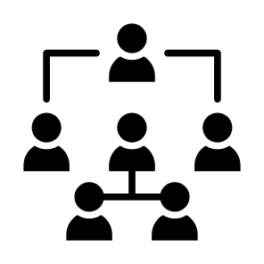 Organization Structure, Structure, Teamwork, Management, Coordinator, Leader icon