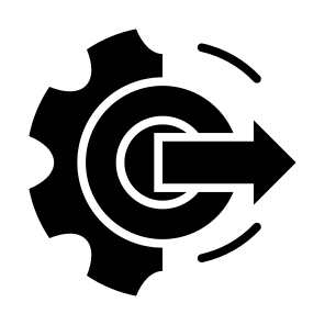 Output, Exit, System, Running, Operation, Process icon