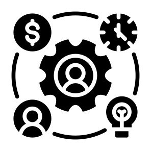 Resource Allocation, Resource, Allocation, Human Resource, Asset, Process  icon
