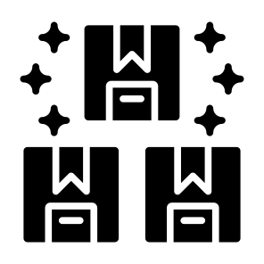 Differentiation, Box, Product, Packaging, Shipping And Delivery icon