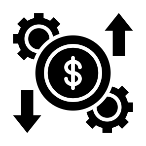 Expense, Money, Effective, Fluctuate, Efficiency icon