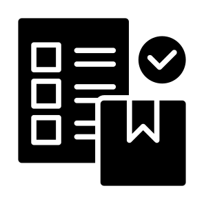 Inventory, Stock, Planning,  Checklist, Box icon