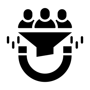 Lead Generation,  Magnetic, Magnet,  Interest, Resources icon