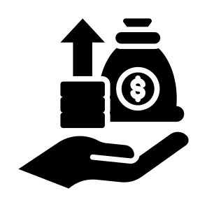 Profit, Money Bag, Profit, Salary, Wage icon