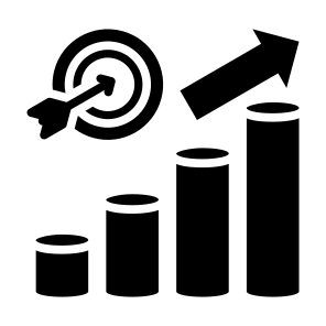 Target, Sales, Goal, Investment, Growth icon