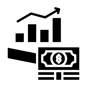 Growth, Money, Statistics, Increase, Income, Sales icon