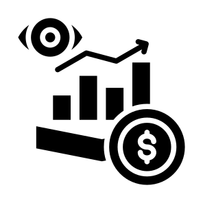 Investment, Money, Sales, Prediction, Vision, Growth icon