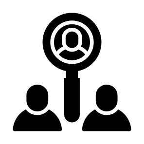 Recruitment, Research, Identification, Resources, Talent, Candidate icon