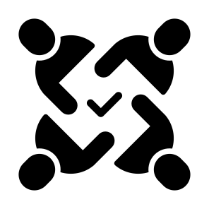 Teamwork, Employee, Group, Team, Trusted, Verified icon