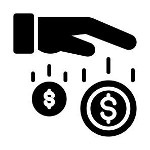 Deposit, Donation, Money, Currency, Cash icon
