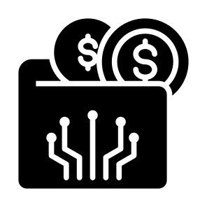 Digital Wallet, Wallet, Digital Money, Coin, Currency icon