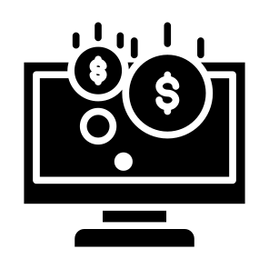 Income, Revenue, Earnings, Browser, Website, Web, Money icon