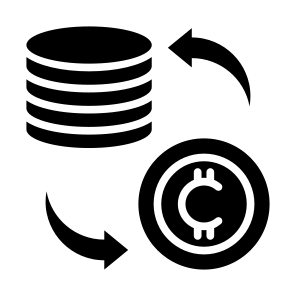 Tokenization, Coin, Exchange, Crypto, Fintech icon