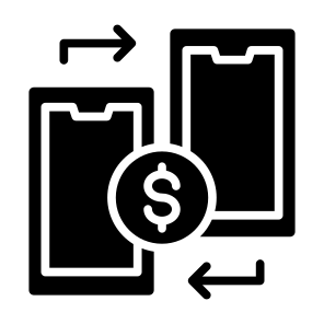 Transaction, Transactions, Peer To Peer, Business, Finance, Banking, Transfer, Dollar, Money  icon