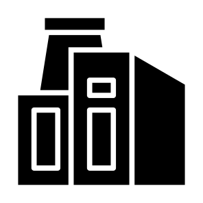 Factory, Industry, Production, Building, Manufacturing Plant icon