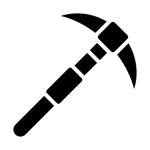 Pickaxe, Equipment, Pick Hammer, Mining, Construction And Tools icon