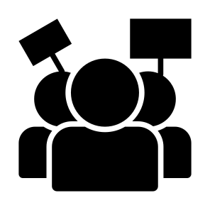 Protest, People, Group, Demonstration, Strike icon