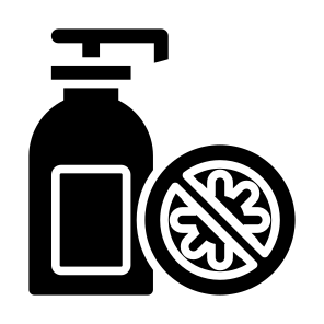 Antiseptic, Antibacterial, Hydroalcoholic, Bottle, Hand Sanitizer   icon