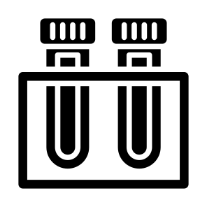 Blood Sample, Blood Test, Blood, Test Tube, Blood Tube, Treatment, Symptom, Precaution icon