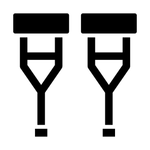 Crutches, Orthopedic, Injury, Diversity, Equipment    icon