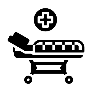 Hospital Bed, Hospital, Bed, Medical, Stretcher, Clinic, Medical Stretcher, Patient icon