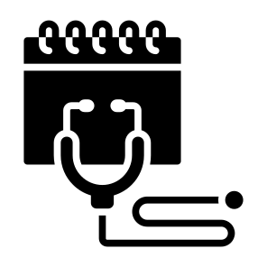 Medical Appointment, Stethoscope, Checkup, Schedule, Time And Date,   icon