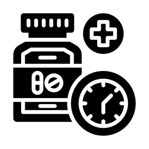 Medicine, Dose, Reminder, Treatment, Time  icon