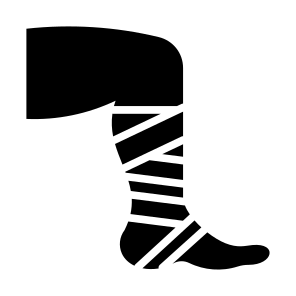 Orthopedics, Bandage, Orthopedics, Fracture, Healthcare, Medical, Foot, Leg  icon