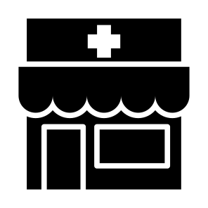 Pharmacy, Medicine, Store, Drugs, Shop,  Healthcare And Medical, Buildings icon